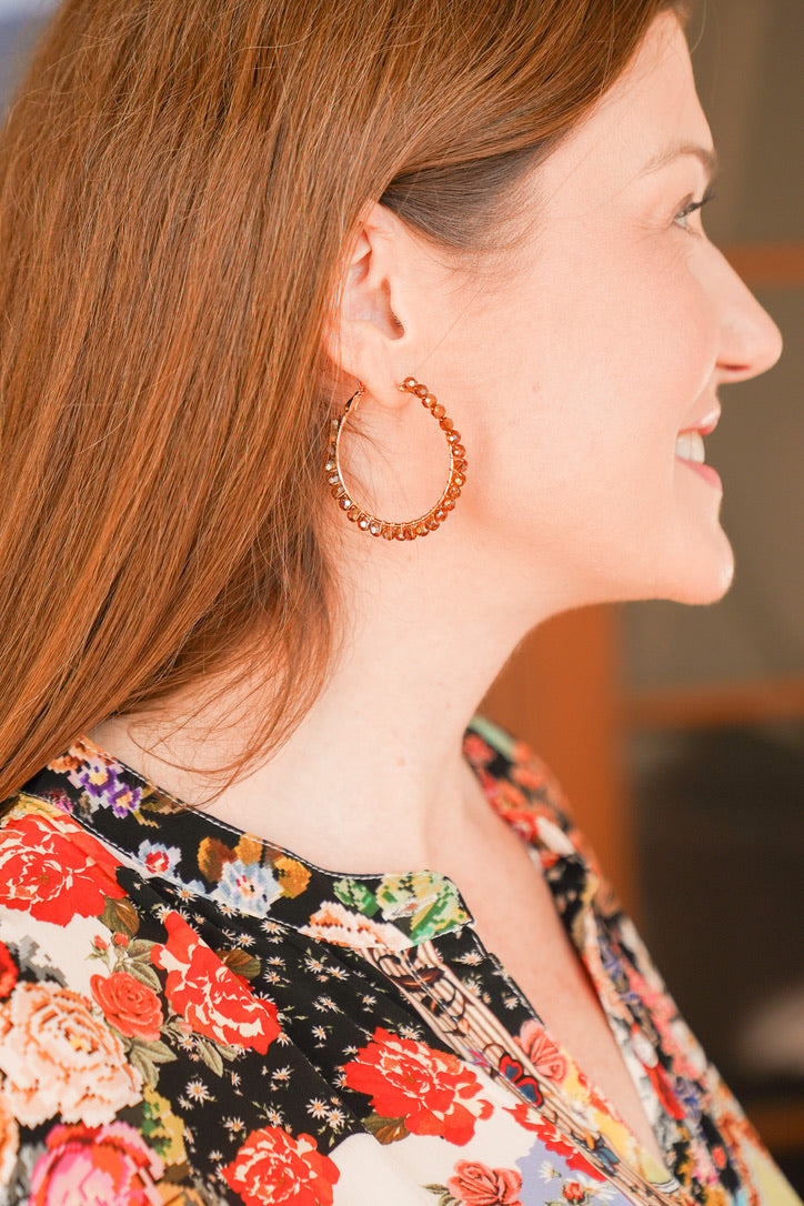 Jewelette Crystal Hoop Earring