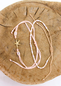 Starfish Crystal 2 Pack Bracelets