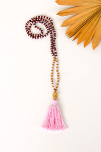 Cotton Buddha Tassel Necklace