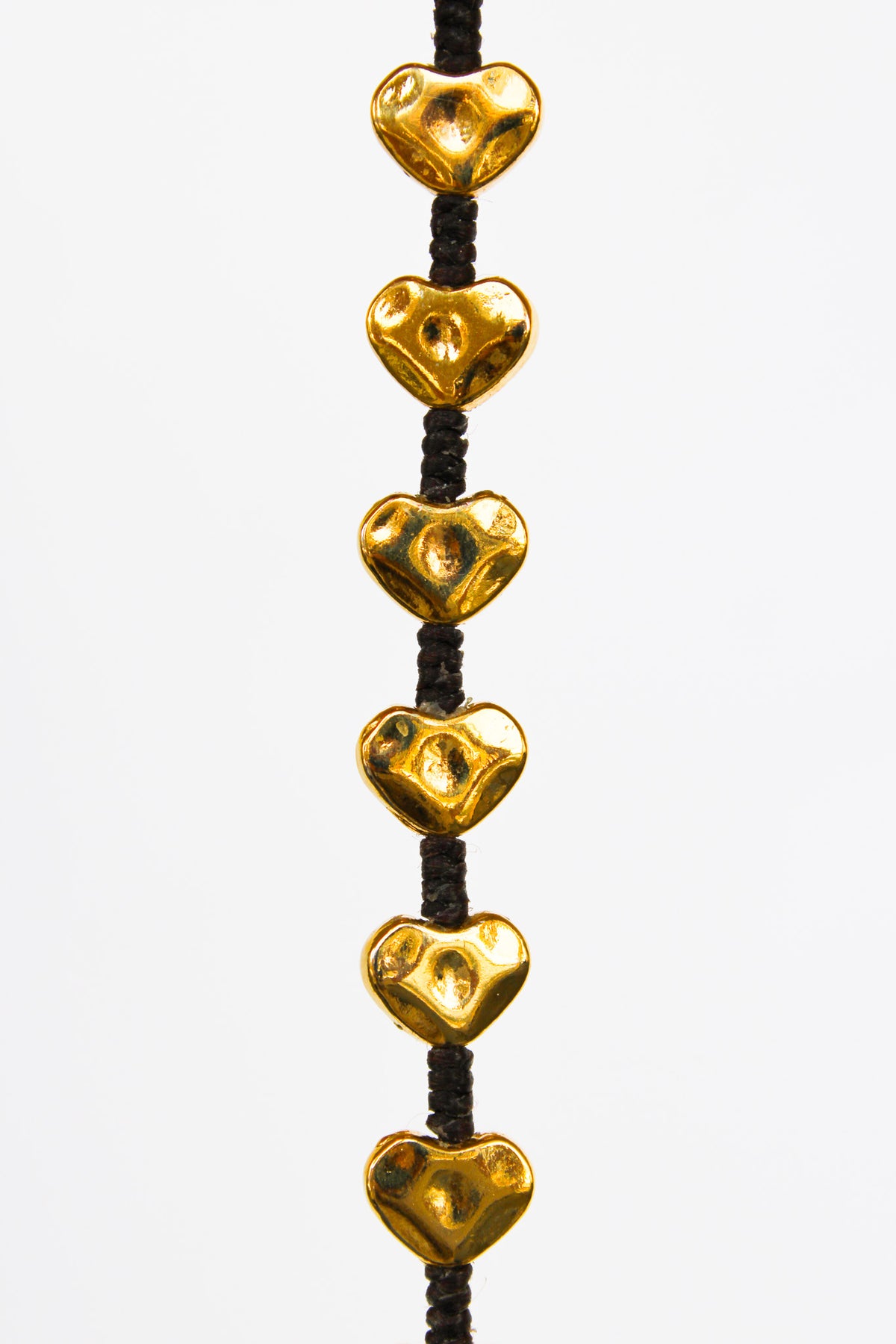 Hammered Heart Gold Alloy SS Bracelet #8