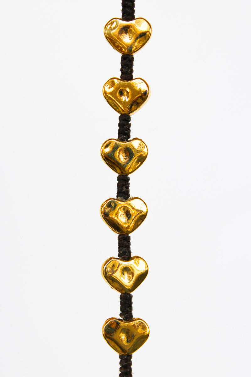 Hammered Heart Gold Alloy SS Bracelet #8