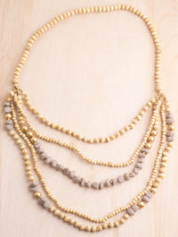 Wood & Resin Multi Strand Necklace
