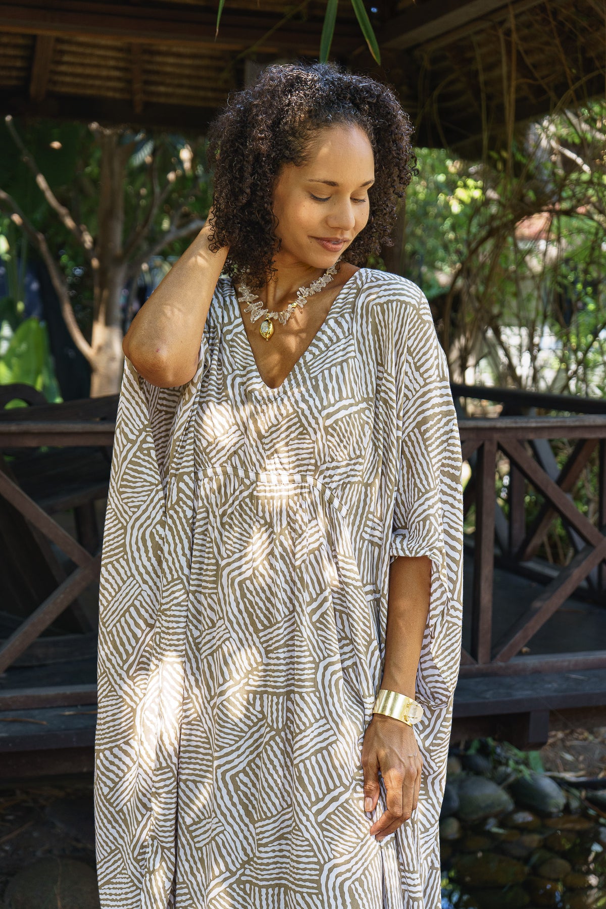 Mojave Cinched Long Caftan | Shop Bali Queen