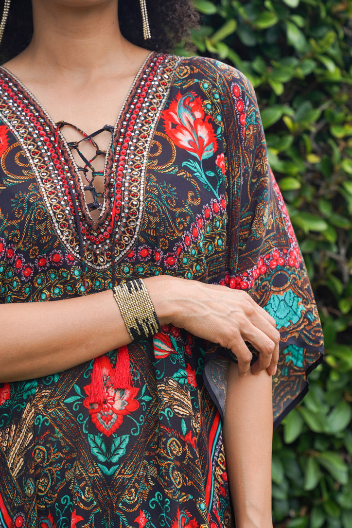 Bombay Jeweled Long Caftan | Shop Bali Queen