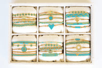 Crystal 5 Pack Pull Bracelet Tray (Turquoise) | Shop Bali Queen