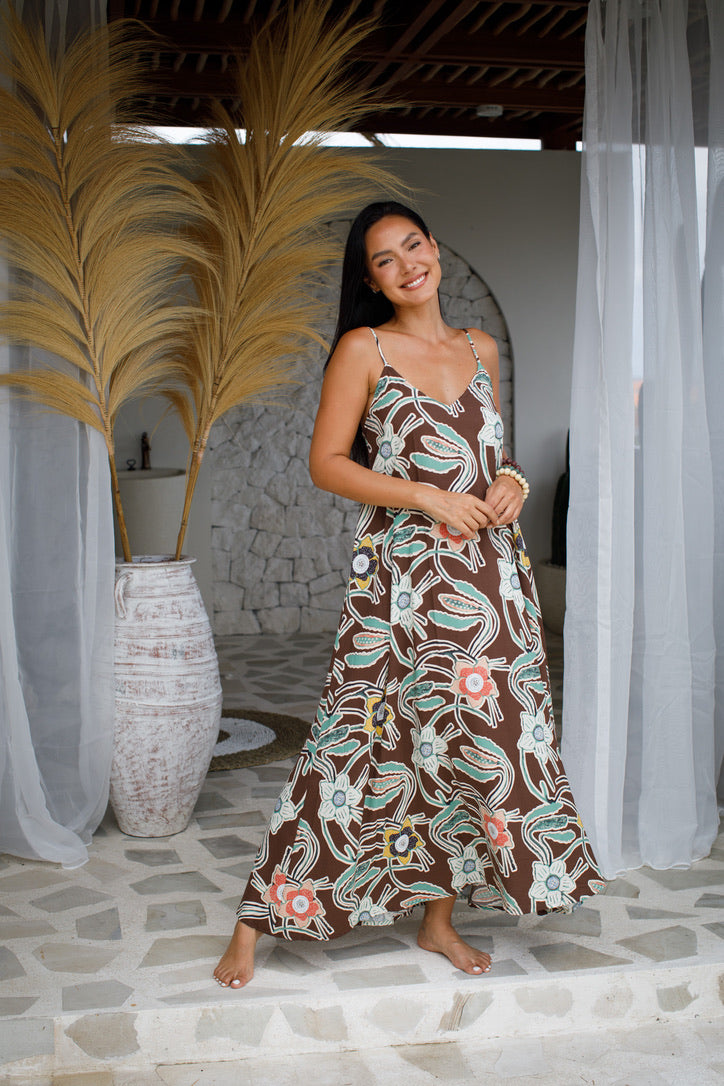 Tiger Lily Bow Back Maxi | Shop Bali Queen