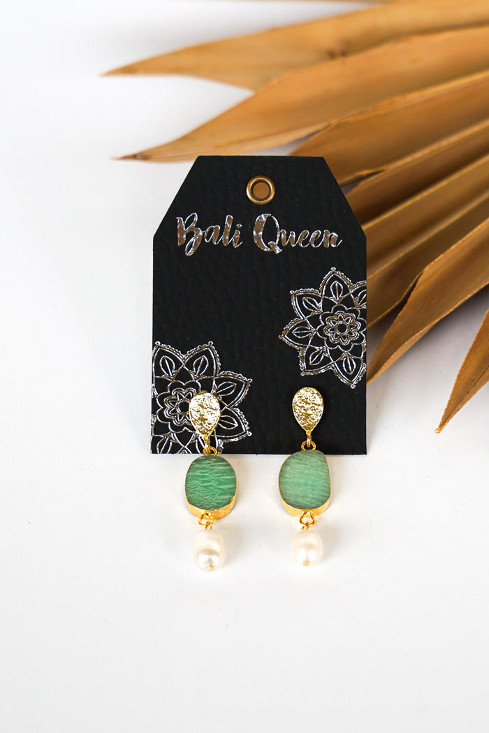 Dasha Seafoam Pearl Drop Earring | Shop Bali Queen