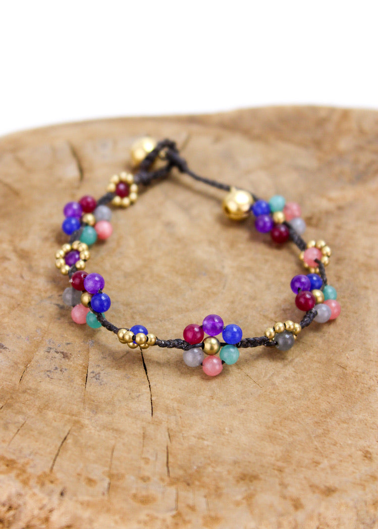 Crystal Flower Anklet 5 Pack | Shop Bali Queen