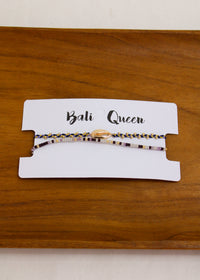 Braided Crystal Cowrie 2 Pack Bracelets