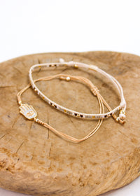 Fatima Crystal 2 Pack Bracelets