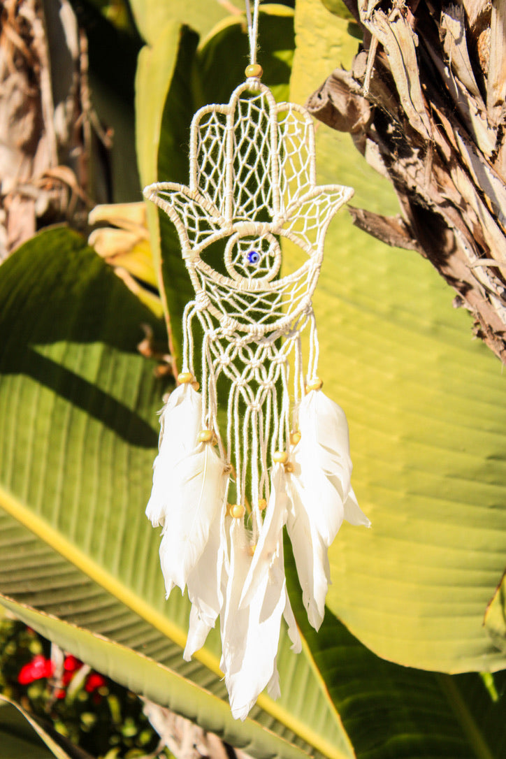 Hamsa & Evil Eye Stone Dreamcatcher