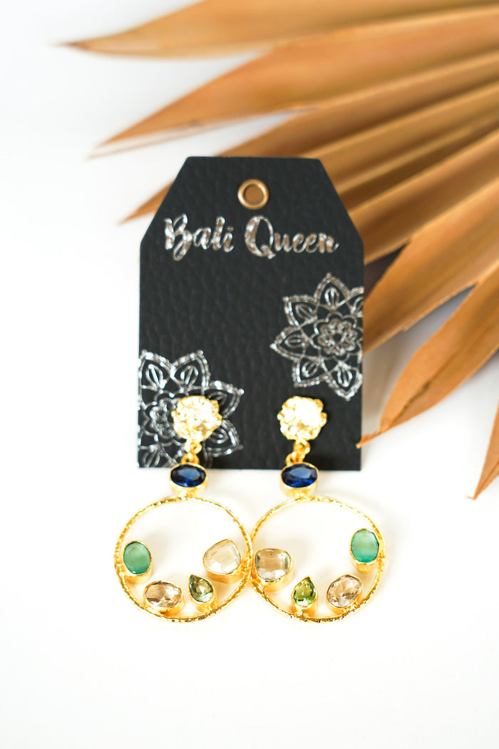 Dasha Chalcedony Hoop Earring | Shop Bali Queen