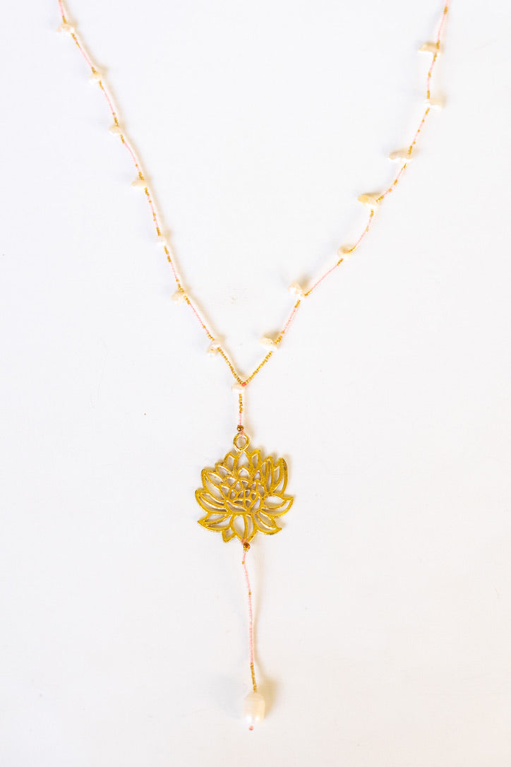Lotus Pearl Necklace | Shop Bali Queen