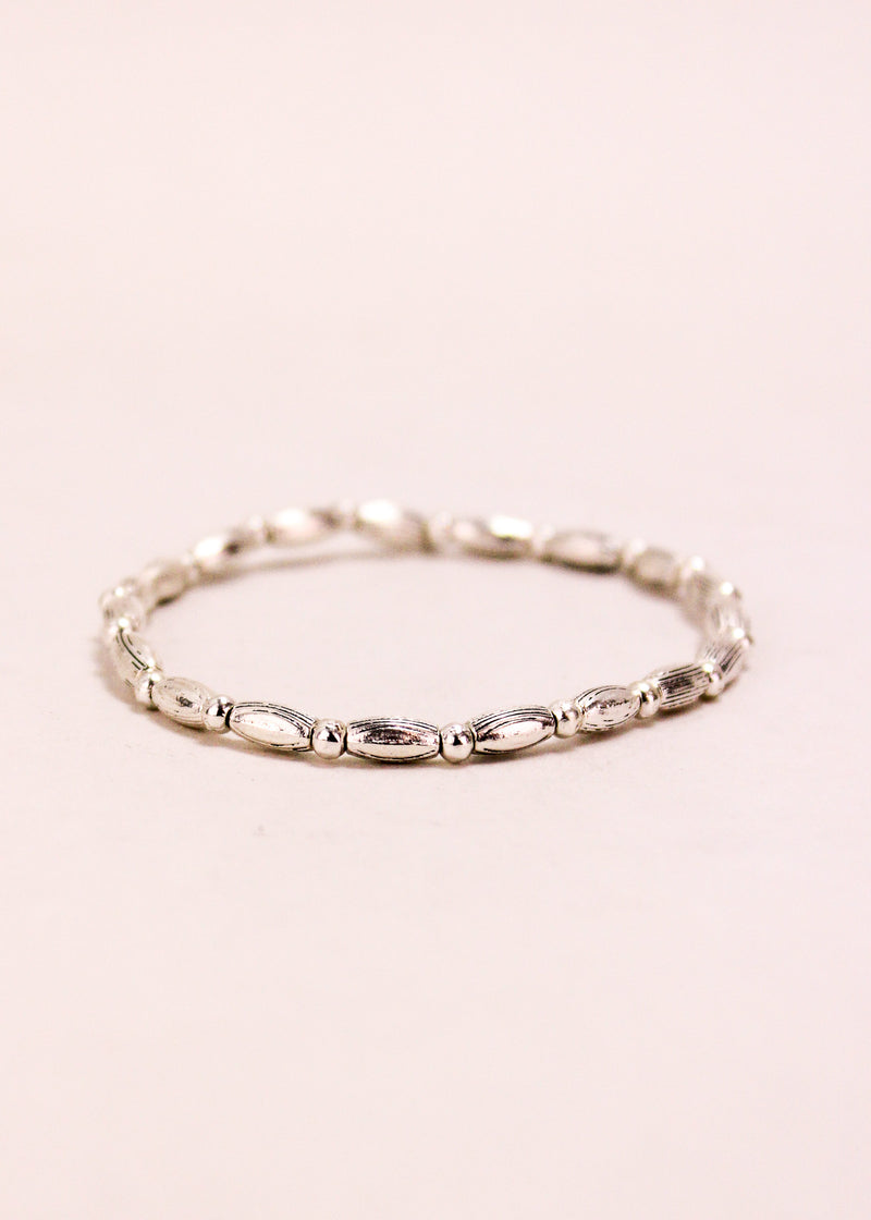 Sm Cylinder Alloy Stretch Bracelet #11