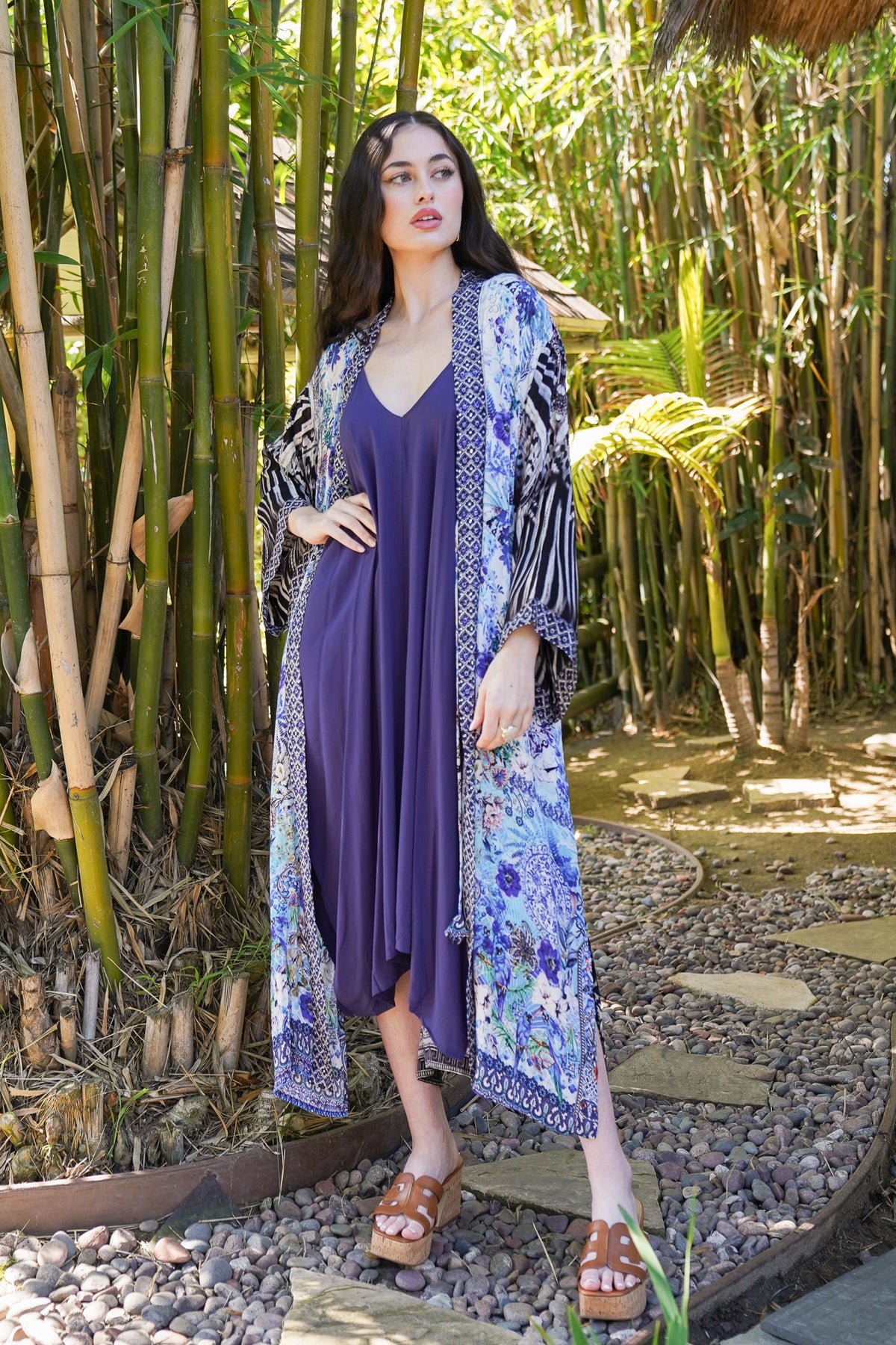 Bombay Tie Jeweled Kimono