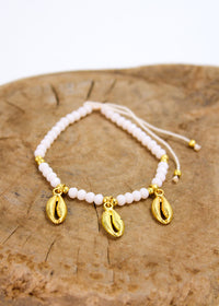 Golden 3 Cowrie Pull Bracelet | Shop Bali Queen