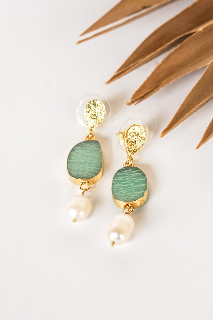 Dasha Seafoam Pearl Drop Earring | Shop Bali Queen