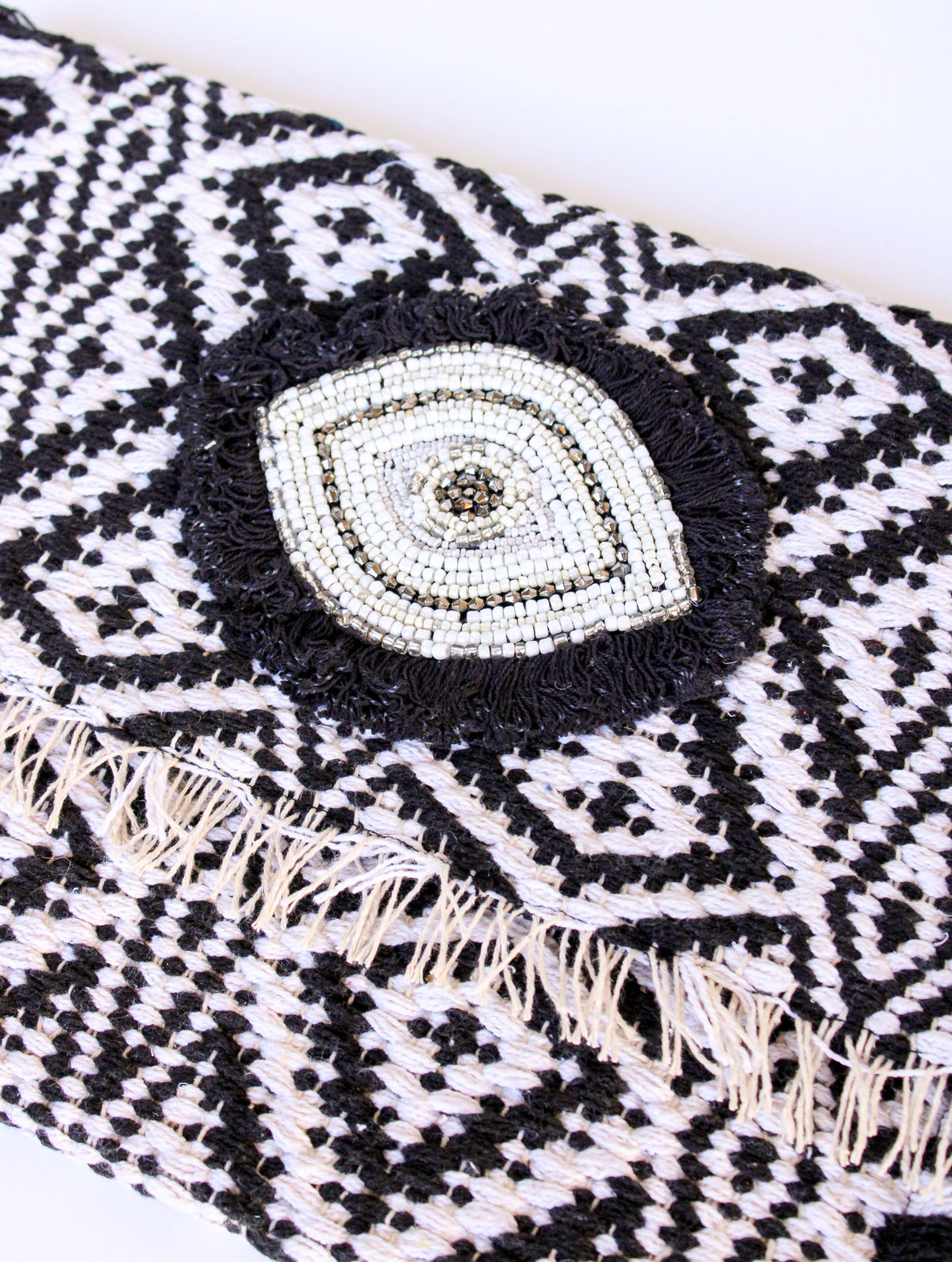 Evil Eye Fringe Clutch