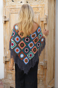 Flower Power Crochet Poncho | Shop Bali Queen