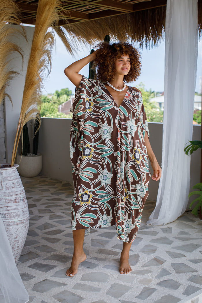 Tiger Lily Open Shoulder Caftan | Shop Bali Queen