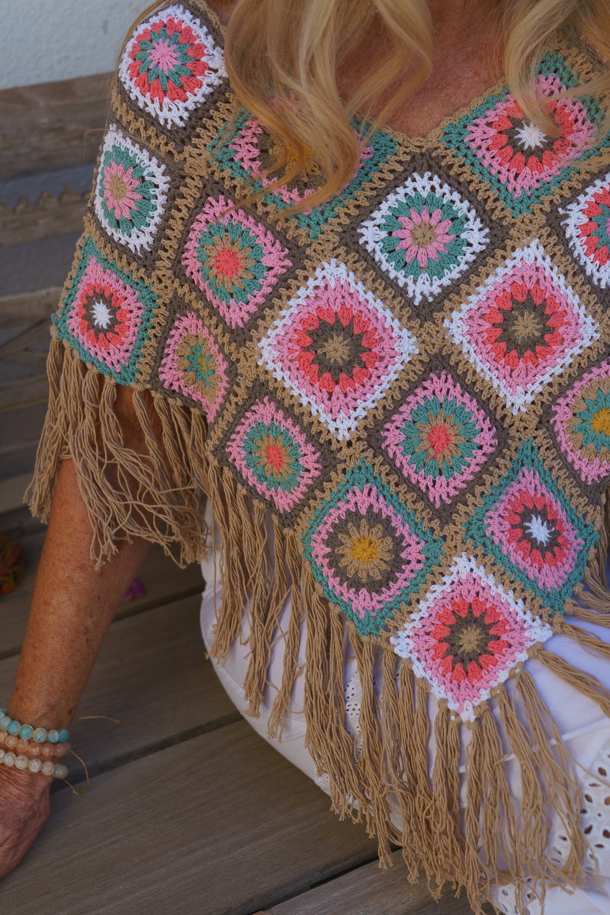 Flower Power Crochet Poncho | Shop Bali Queen