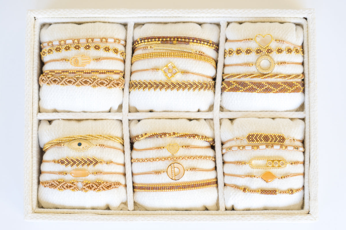 Crystal 5 Pack Pull Bracelet Tray (Natural) | Shop Bali Queen