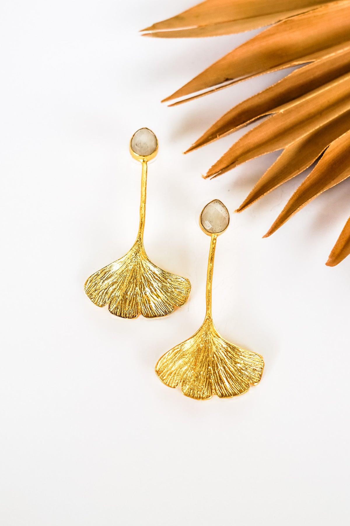 Dasha Chalcedony Lotus Drop Earring | Shop Bali Queen