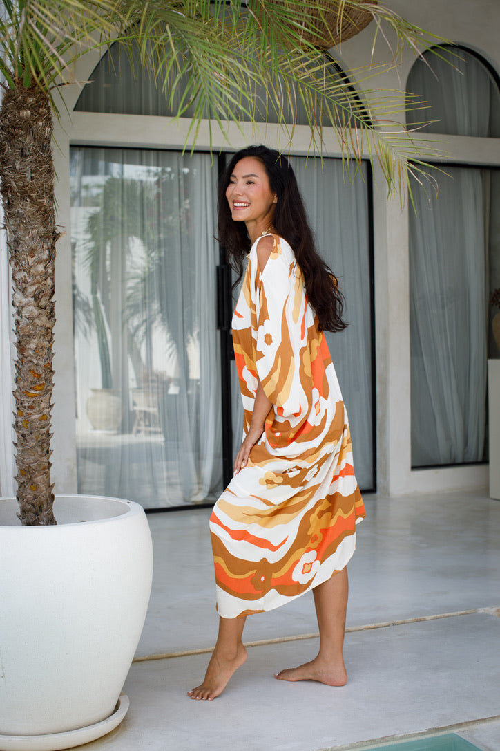Kiki Open Shoulder Caftan | Shop Bali Queen