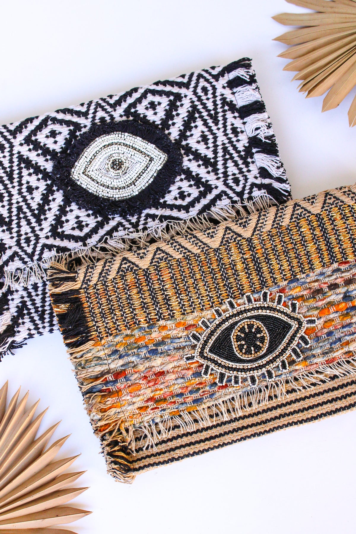 Evil Eye Fringe Clutch