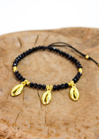 Golden 3 Cowrie Pull Bracelet | Shop Bali Queen