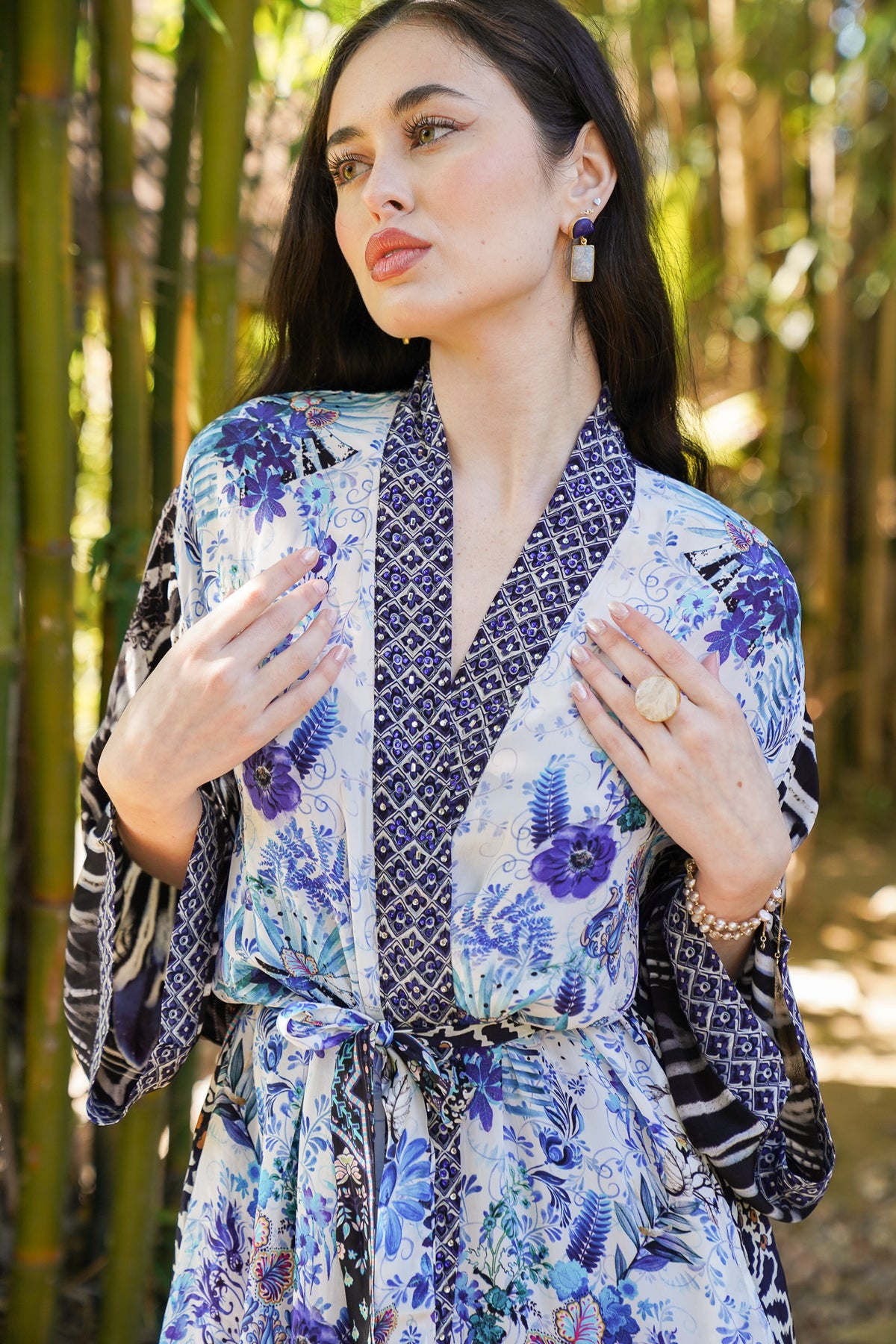 Bombay Tie Jeweled Kimono | Shop Bali Queen