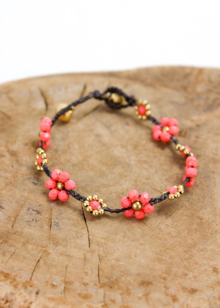 Crystal Flower Anklet 5 Pack | Shop Bali Queen