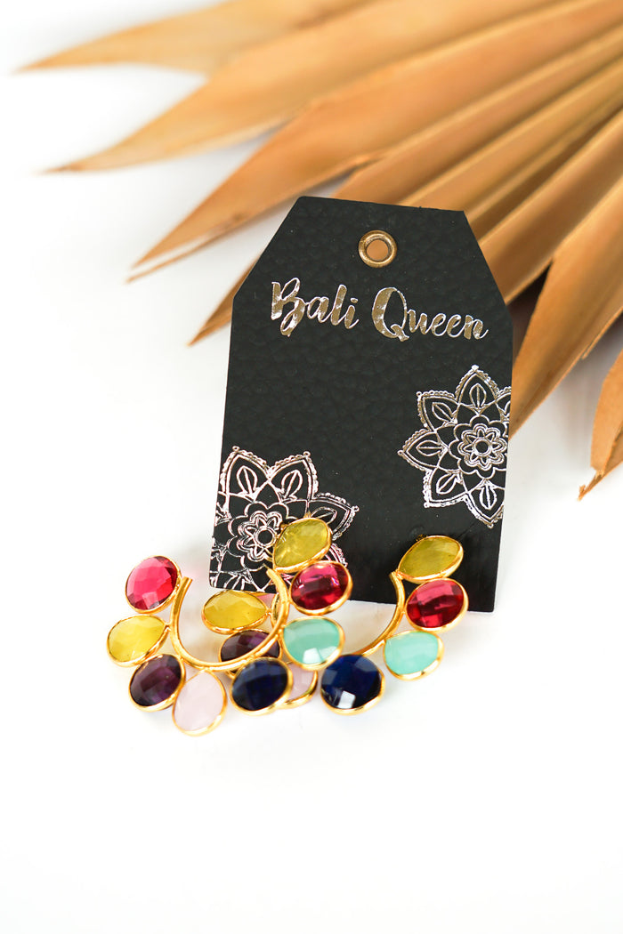 Dasha Crescent Chalcedony Earring | Shop Bali Queen