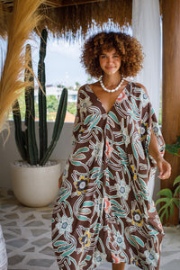 Tiger Lily Open Shoulder Caftan | Shop Bali Queen