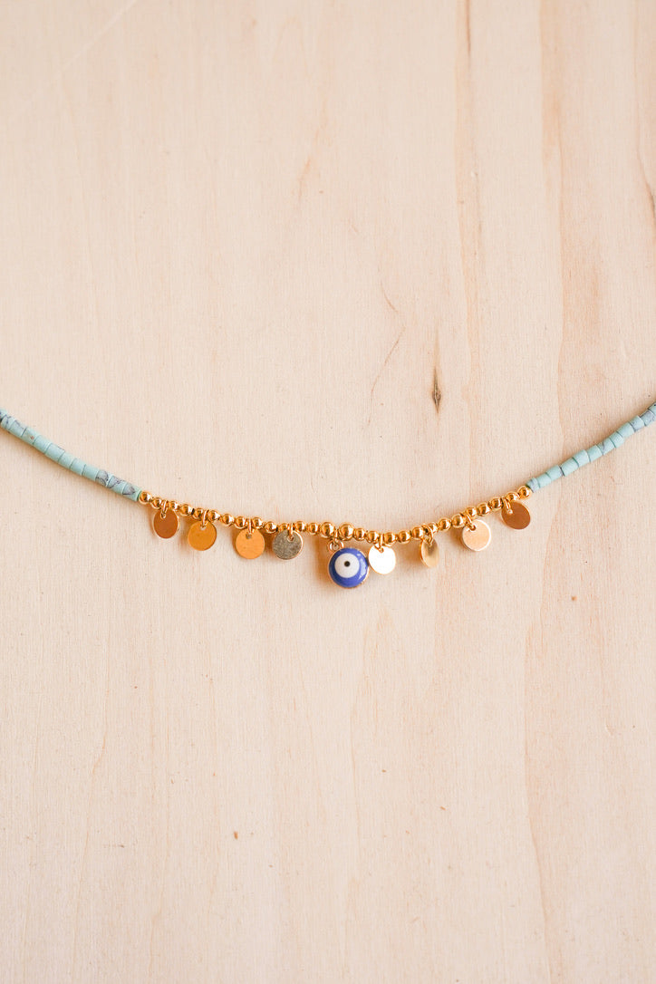 Evil Eye Disc Anklet