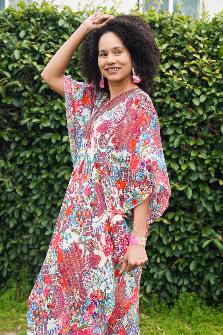 Bombay Jeweled Long Caftan | Shop Bali Queen