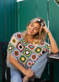 Flower Power Crochet Poncho | Shop Bali Queen