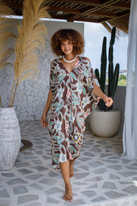 Tiger Lily Open Shoulder Caftan | Shop Bali Queen