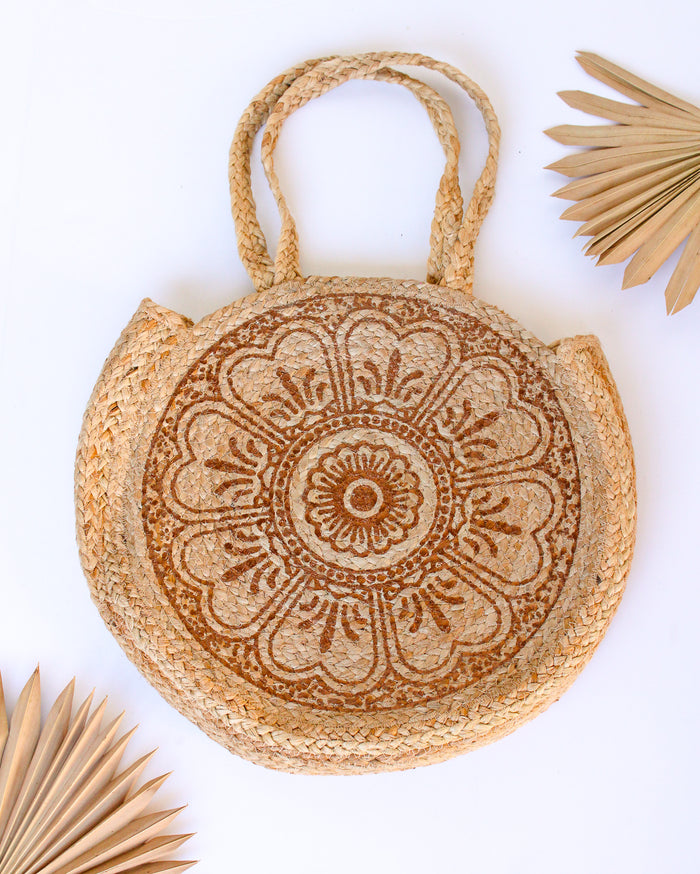 Boho Jute Flower Tote | Shop Bali Queen