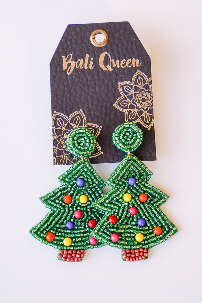 Holiday-licious Xmas Tree Earring