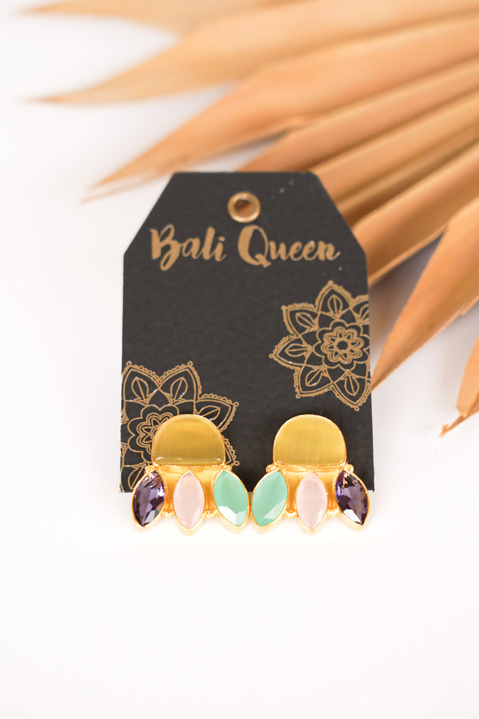 Dasha Lotus Stud Earring | Shop Bali Queen