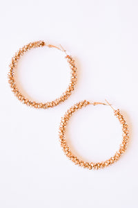 Metallic Juno Hoop Earrings