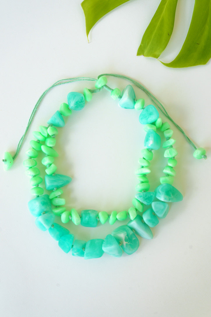 Beach Glass Resin Necklace | Shop Bali Queen