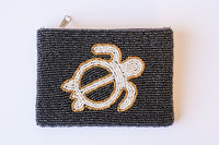 Turtle Beaded Coin Bag