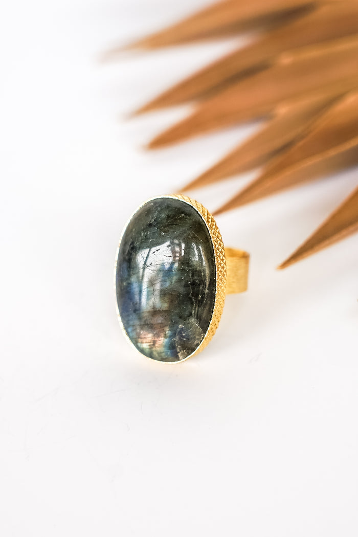 Dasha Labradorite Ring | Shop Bali Queen