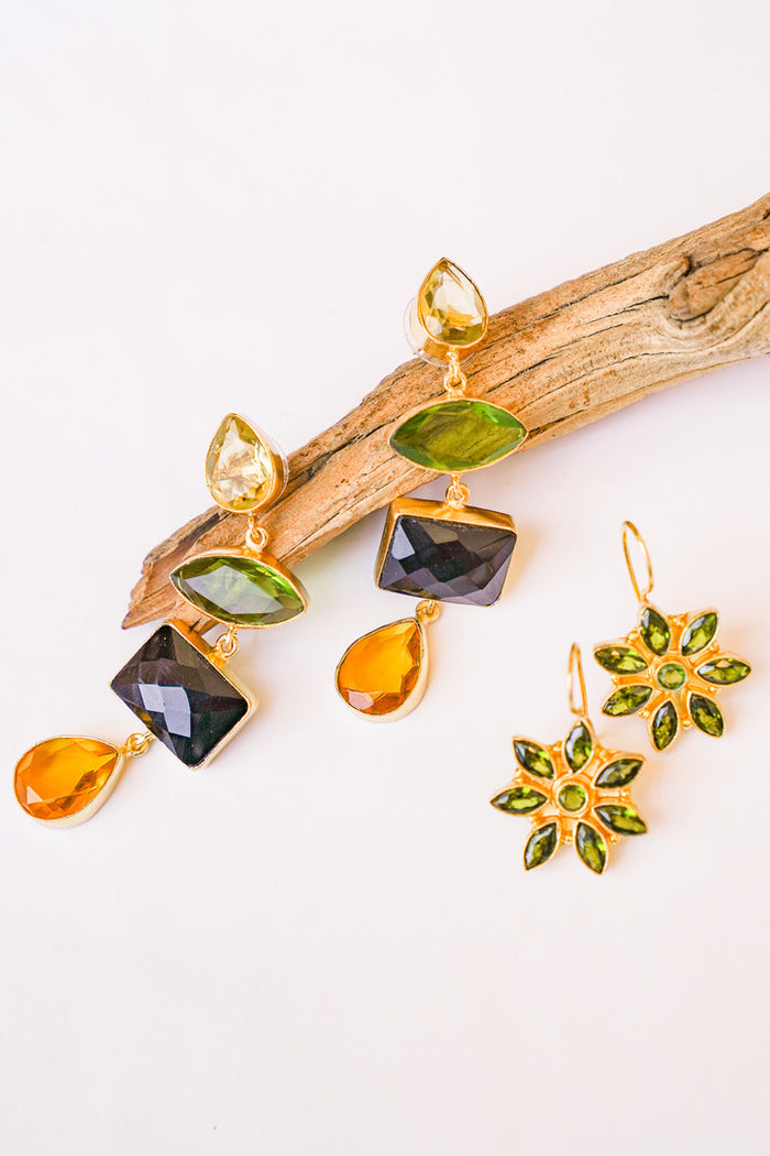 Dasha Emerald Bloom Earring | Shop Bali Queen