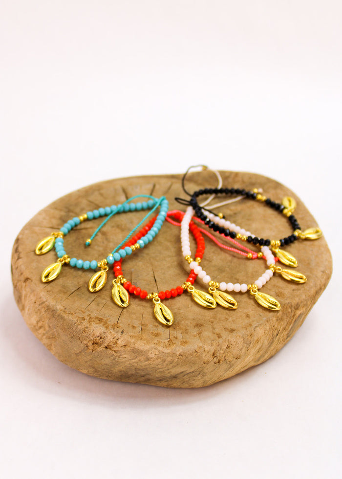 Golden 3 Cowrie Pull Bracelet | Shop Bali Queen