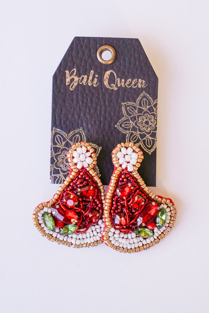 Holiday-licious Santa Hat Earring