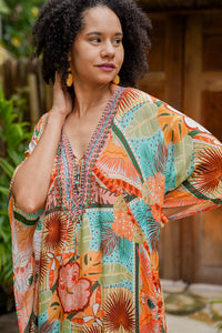 Bombay Jeweled Long Caftan