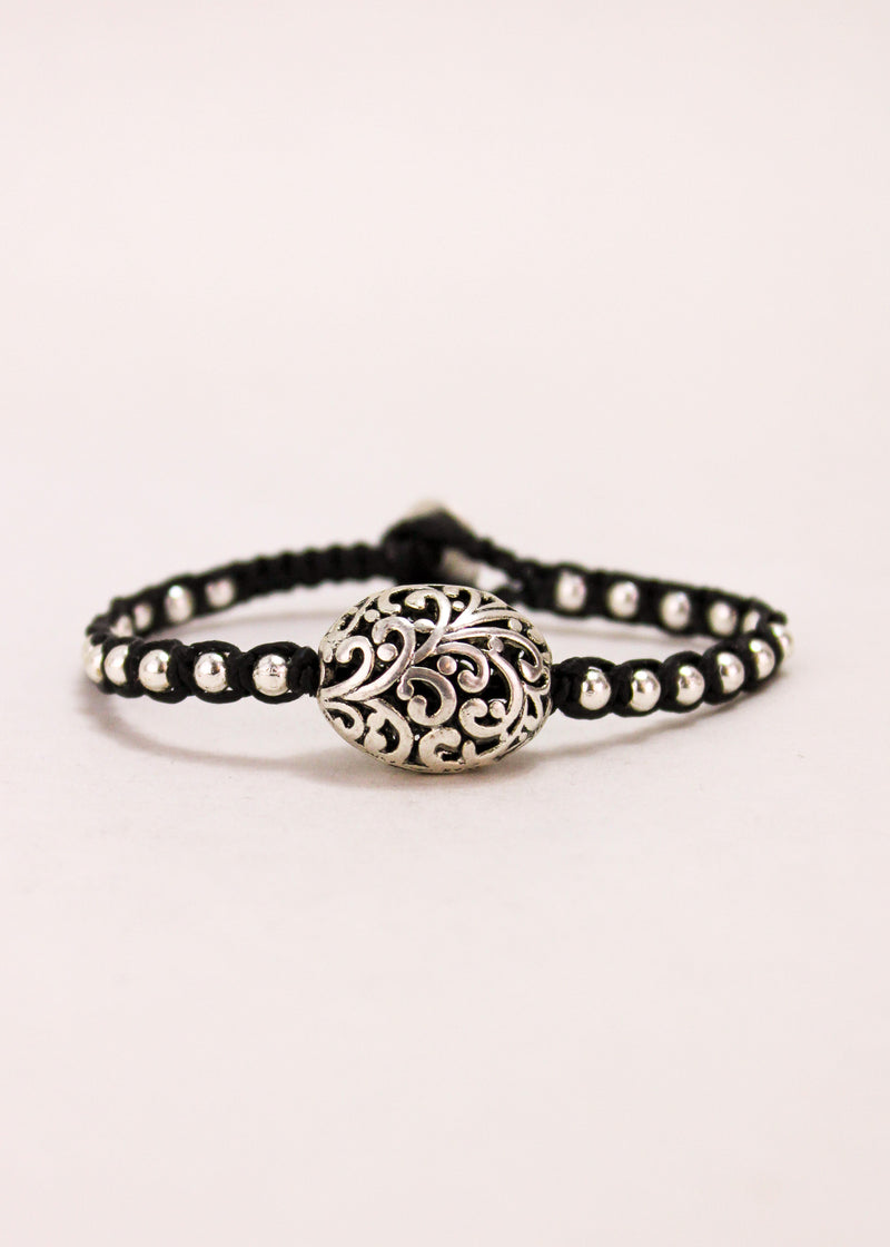 Filigree Oval Alloy Bracelet #43